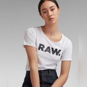 NWT, G-Star, RAW slim Women's White T-Shirt